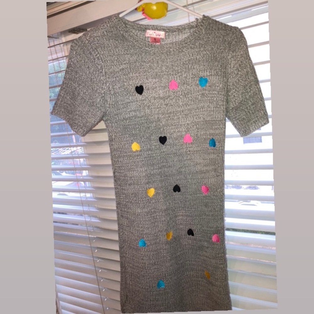 Girls Grey Knit Bodycon Dress